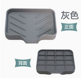 Silicone Sloped Soap Dish Holder – No-Drilling Drainage Storage Tray – Non-Slip Anti-Skid Soap Box – Easy Drain Tray