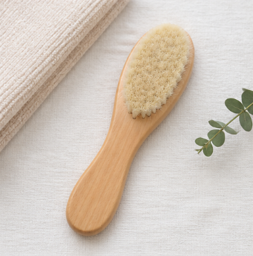 Wooden Handle Scalp Massage Comb – Solid Wood Cushion Hairbrush Shampoo Brush Wool Brush
