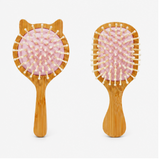 Bamboo Cushion Massage Brush Compact Portable Quick Clean Detangling Styling Paddle Hairbrush