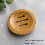 Natural Bamboo Soap Box – Reusable Wooden Soap Dish Holder with Drainage