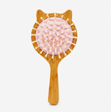 Bamboo Cushion Massage Brush Compact Portable Quick Clean Detangling Styling Paddle Hairbrush