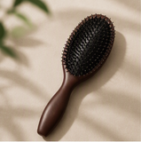 Boar Bristle Hair Brush Women Home Narrow Tooth Cushion Air Cushion Detangling Brush Durable Wooden Comb Gift Box Set